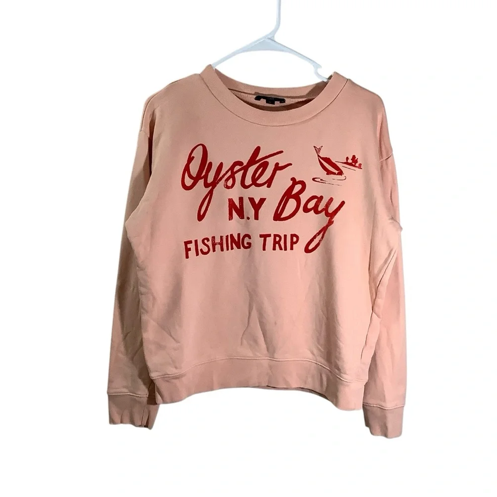 J. Crew Oyster Bay Graphic Sweater in Pink